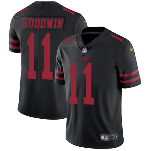 San Francisco 49ers Limited Black Men #11 Marquise Goodwin Alternate NFL Jersey Vapor Untouchable->youth nfl jersey->Youth Jersey
